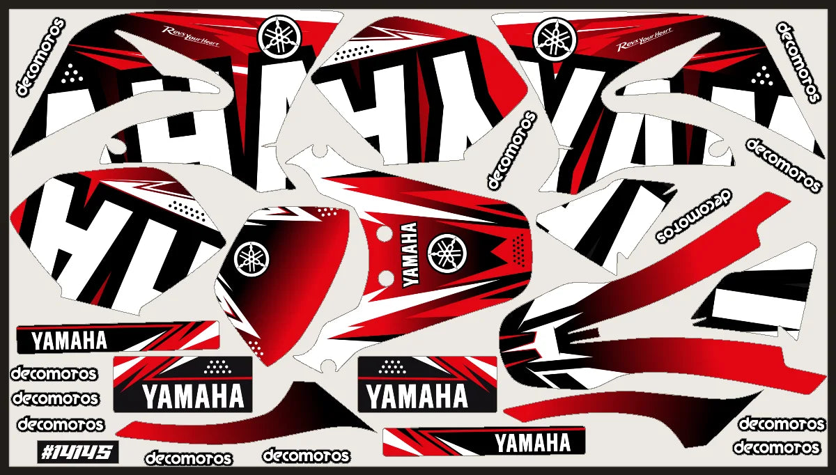 A real Yamaha decal kit order as it was nested for print with other software